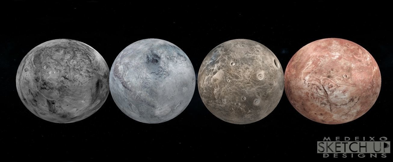 solar system Low-poly 3D model_7