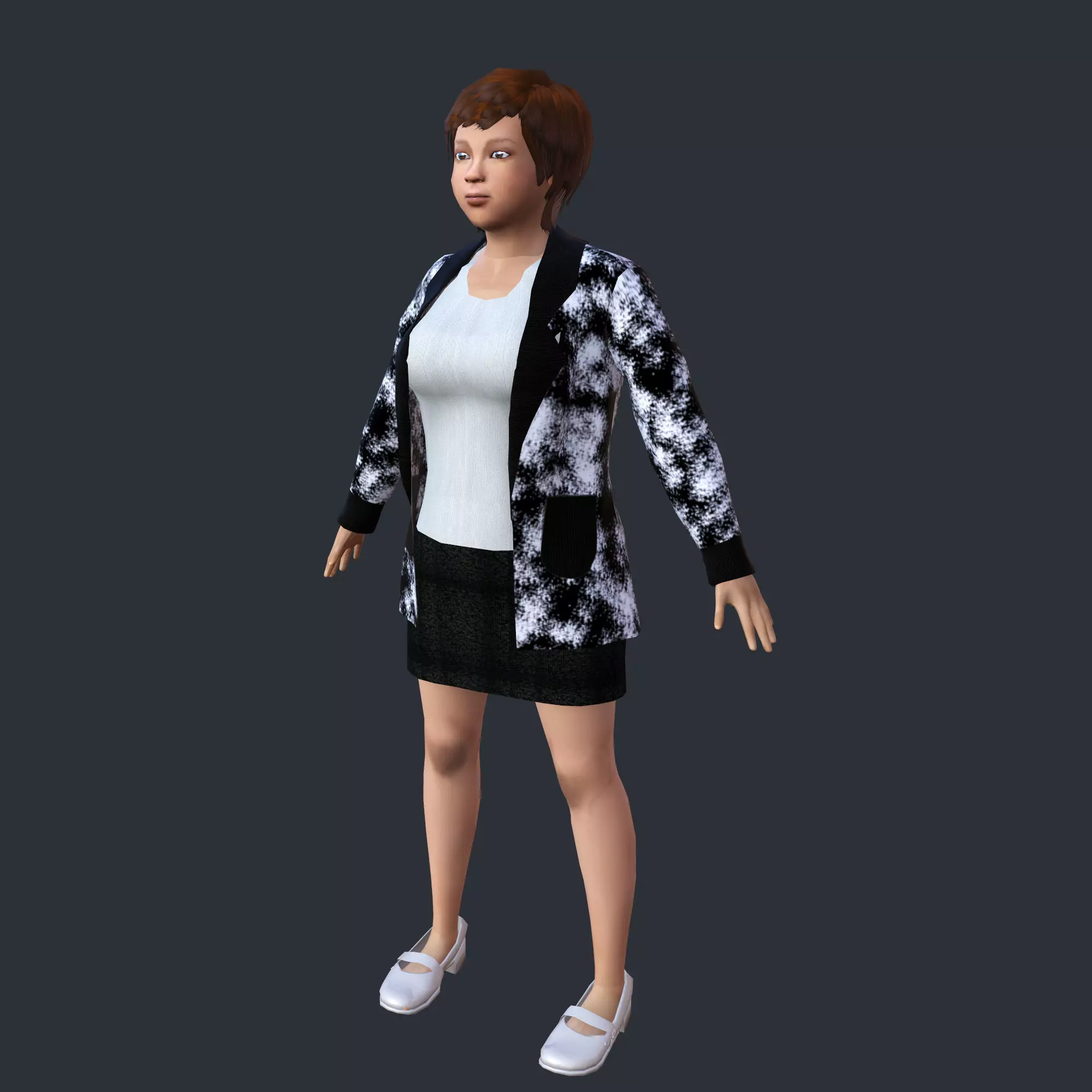 Film Star Textured Low-poly 3D model_0