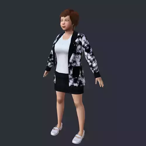 Film Star Textured Low-poly 3D model