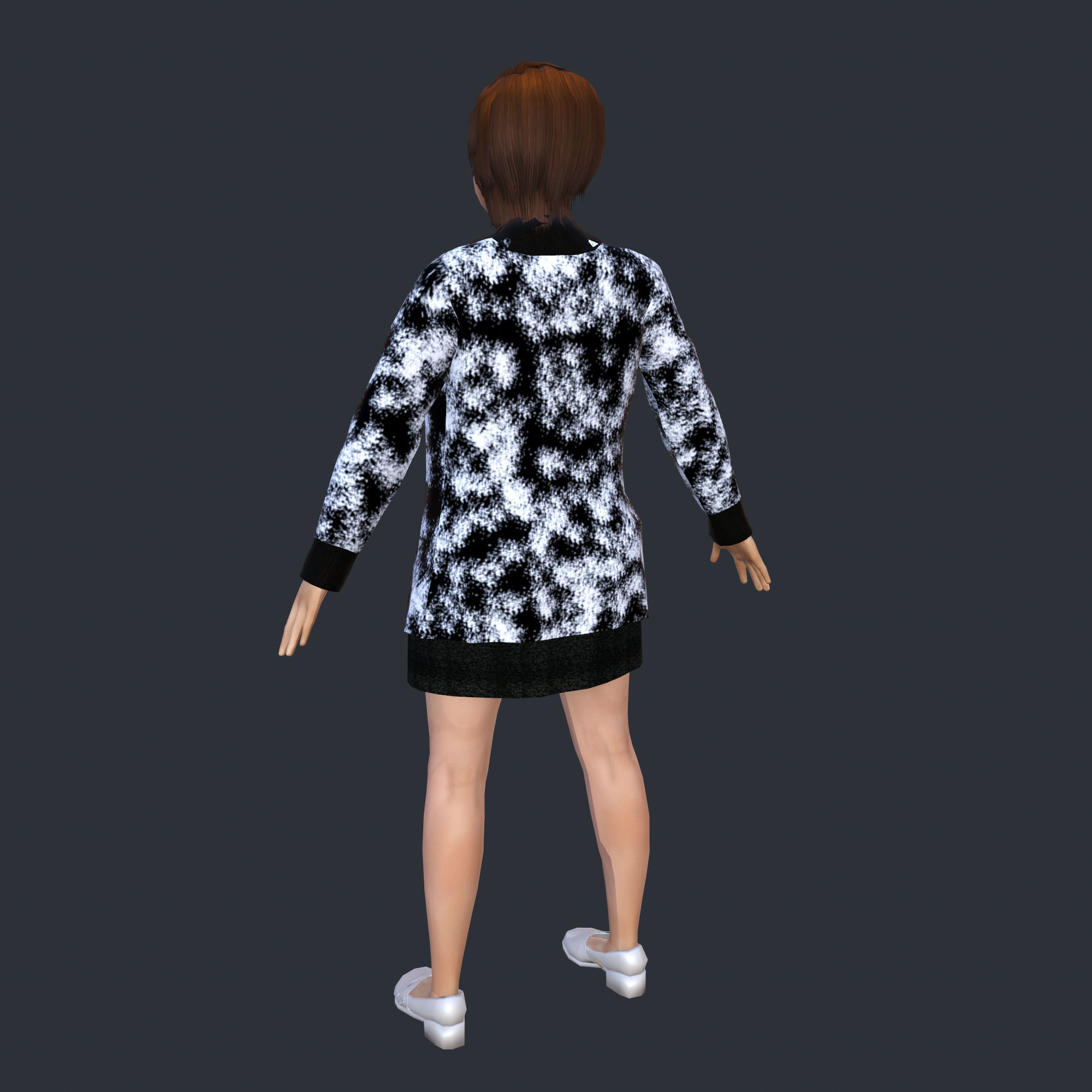 Film Star Textured Low-poly 3D model_1