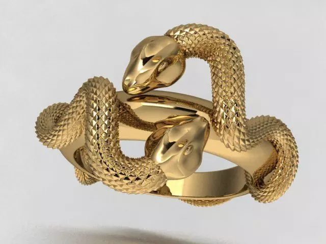 Majestic King Cobra Serpent Ring 3D print model