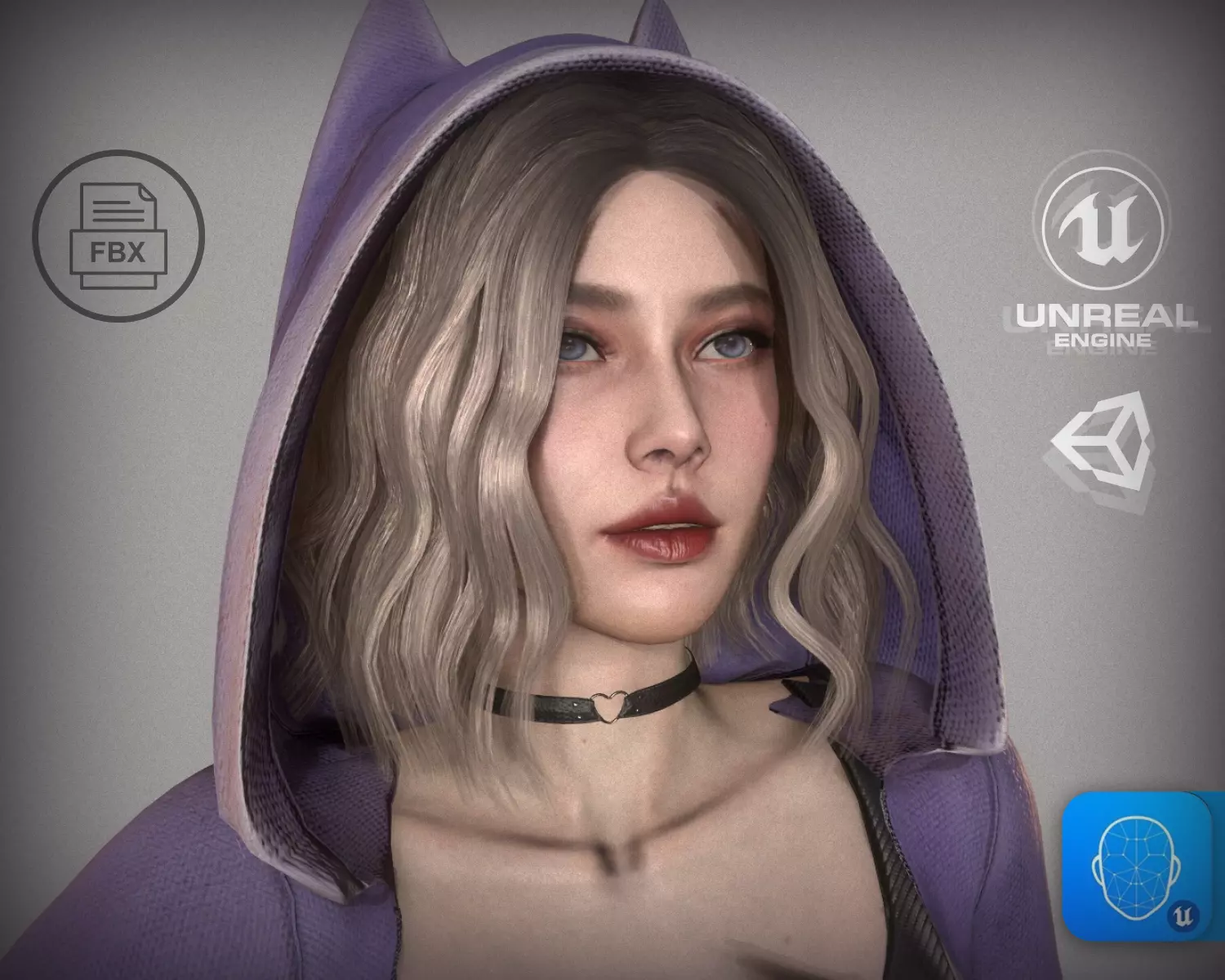 Casual Girl Low-poly 3D model