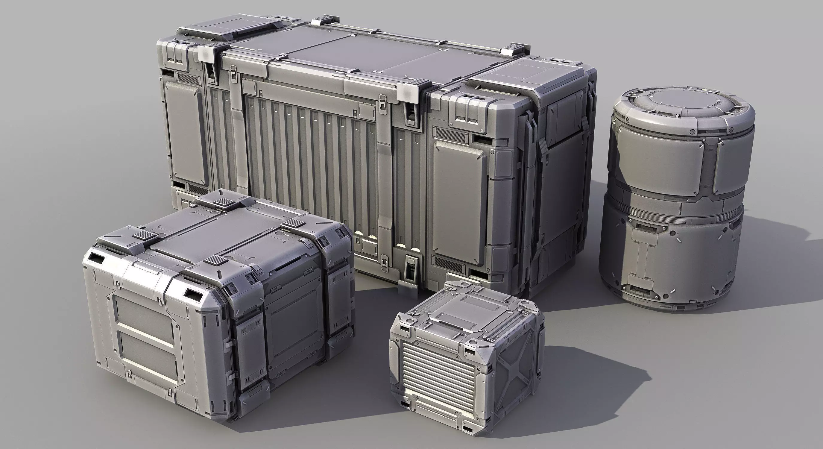 Sci-Fi Containers 3D model_0