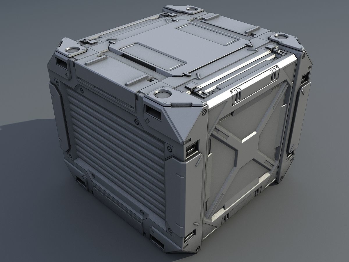 Sci-Fi Containers 3D model_1