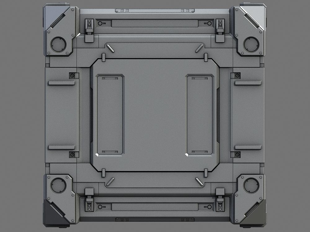 Sci-Fi Containers 3D model_2