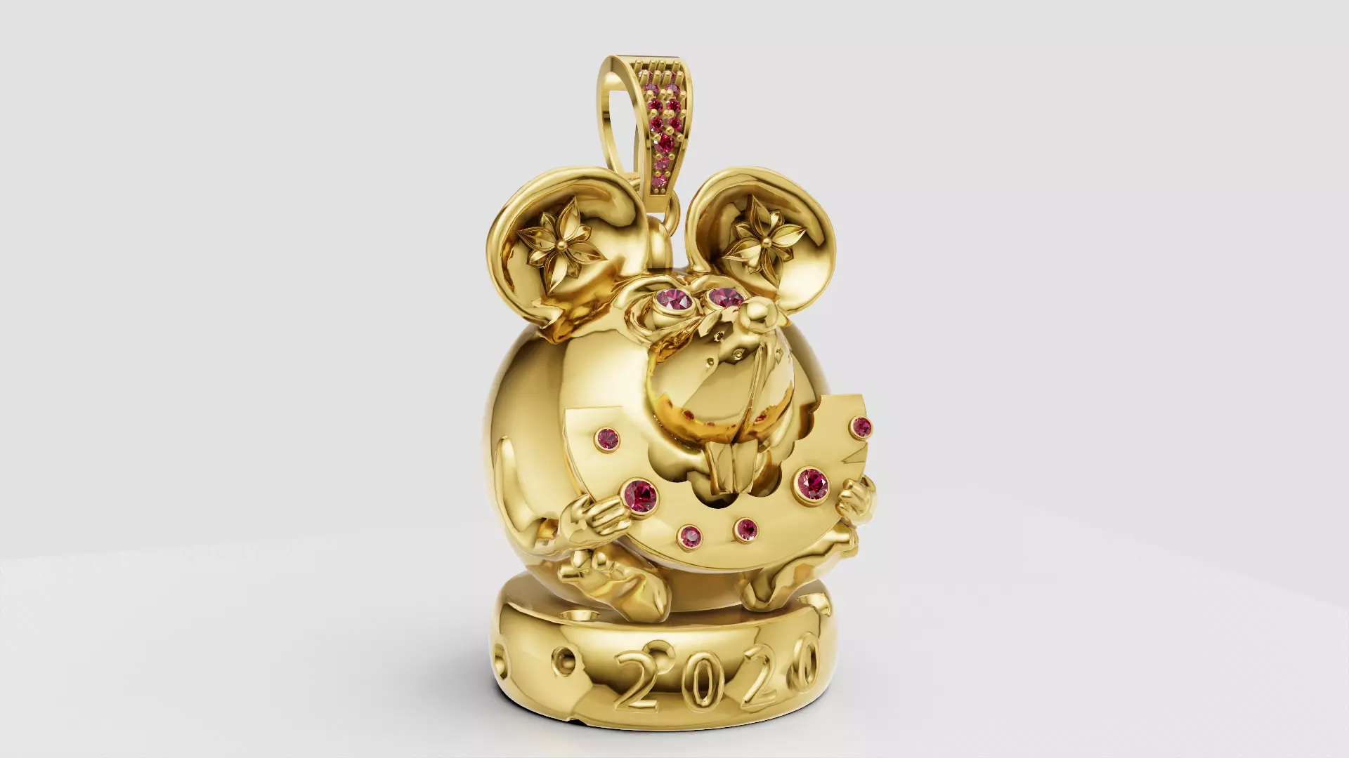 Year of the Rat 2020 Zodiac Pendant 3D Printable Jewelry Model 3D print model