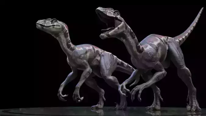 3D Velociraptor dinosaur Low-poly 3D model