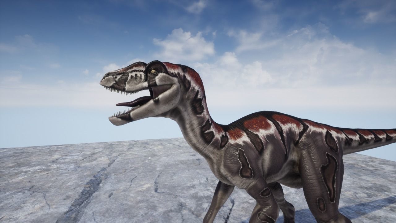 3D Velociraptor dinosaur Low-poly 3D model_8