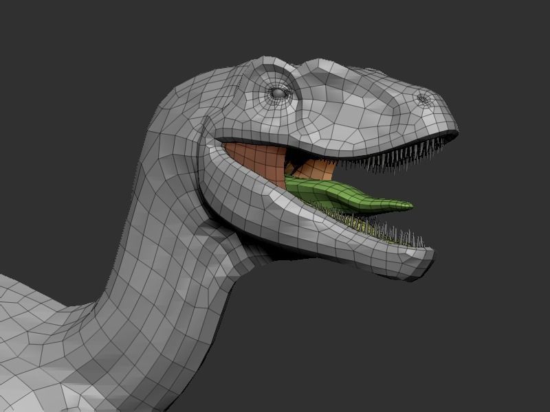 3D Velociraptor dinosaur Low-poly 3D model_18