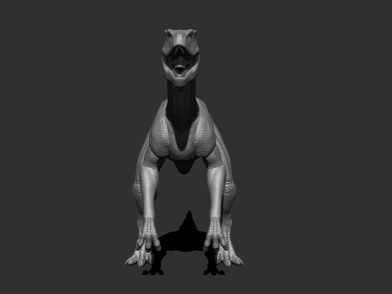 3D Velociraptor dinosaur Low-poly 3D model_12
