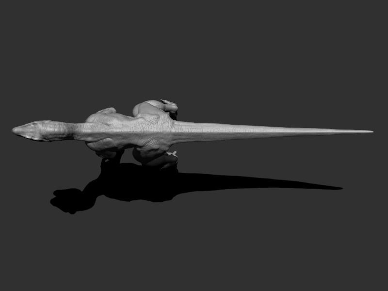 3D Velociraptor dinosaur Low-poly 3D model_11
