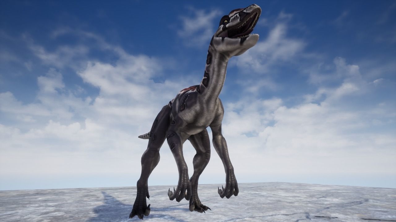 3D Velociraptor dinosaur Low-poly 3D model_7