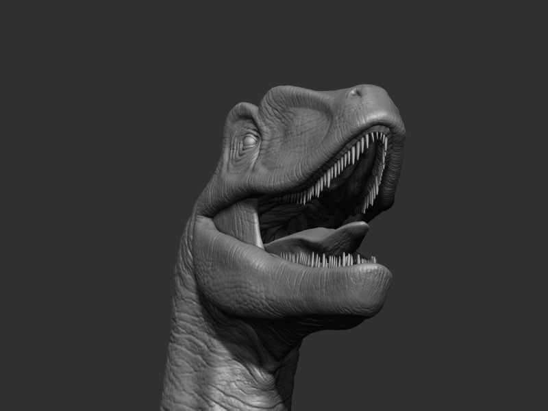 3D Velociraptor dinosaur Low-poly 3D model_9