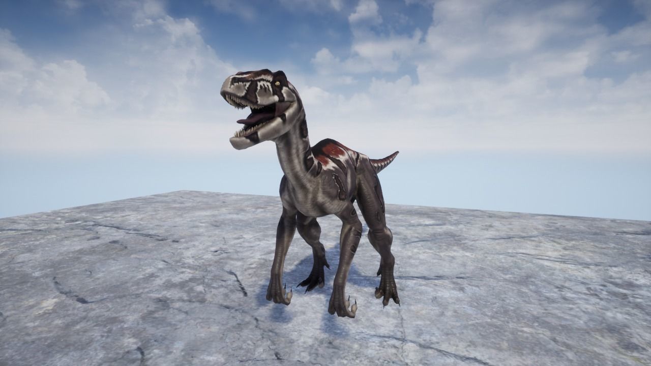 3D Velociraptor dinosaur Low-poly 3D model_5