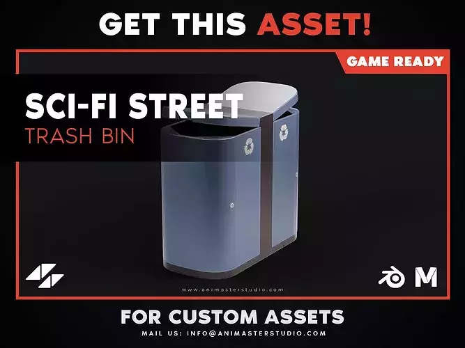 Sci-Fi Street Dual Trash Bin