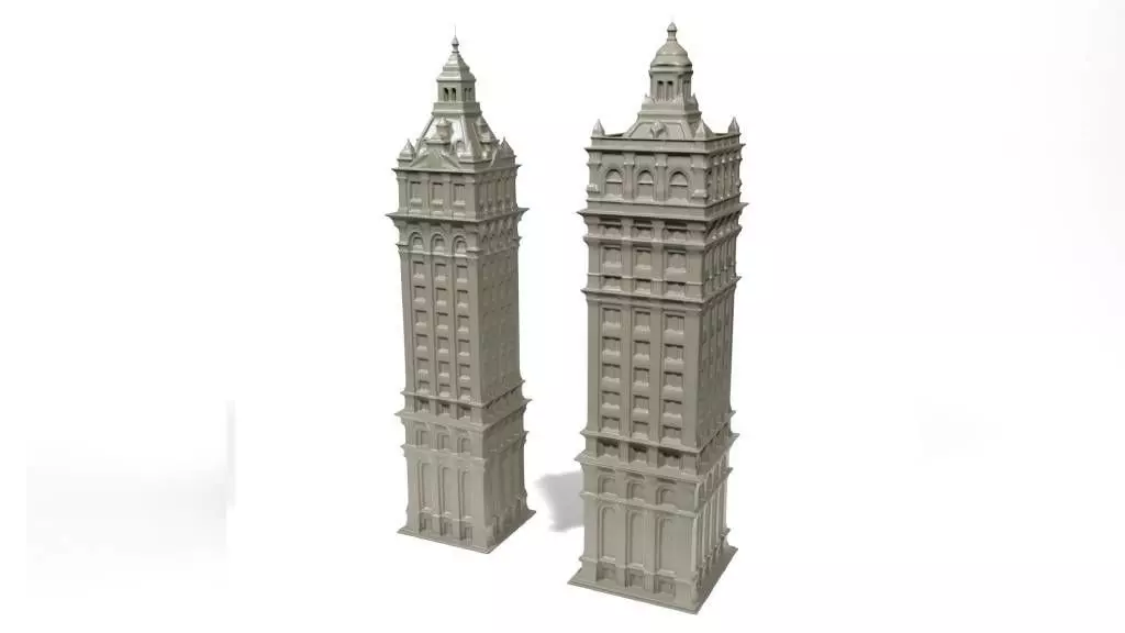 Old buildings 3D print model