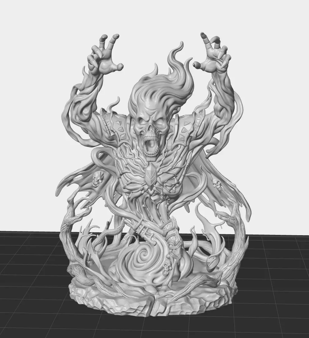 Demon Lord Sculpture Occult Statue for 3D Printing Free 3D print model