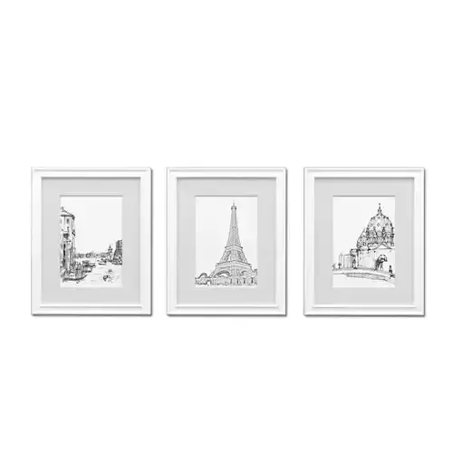 White Picture Frames - Set of 3
