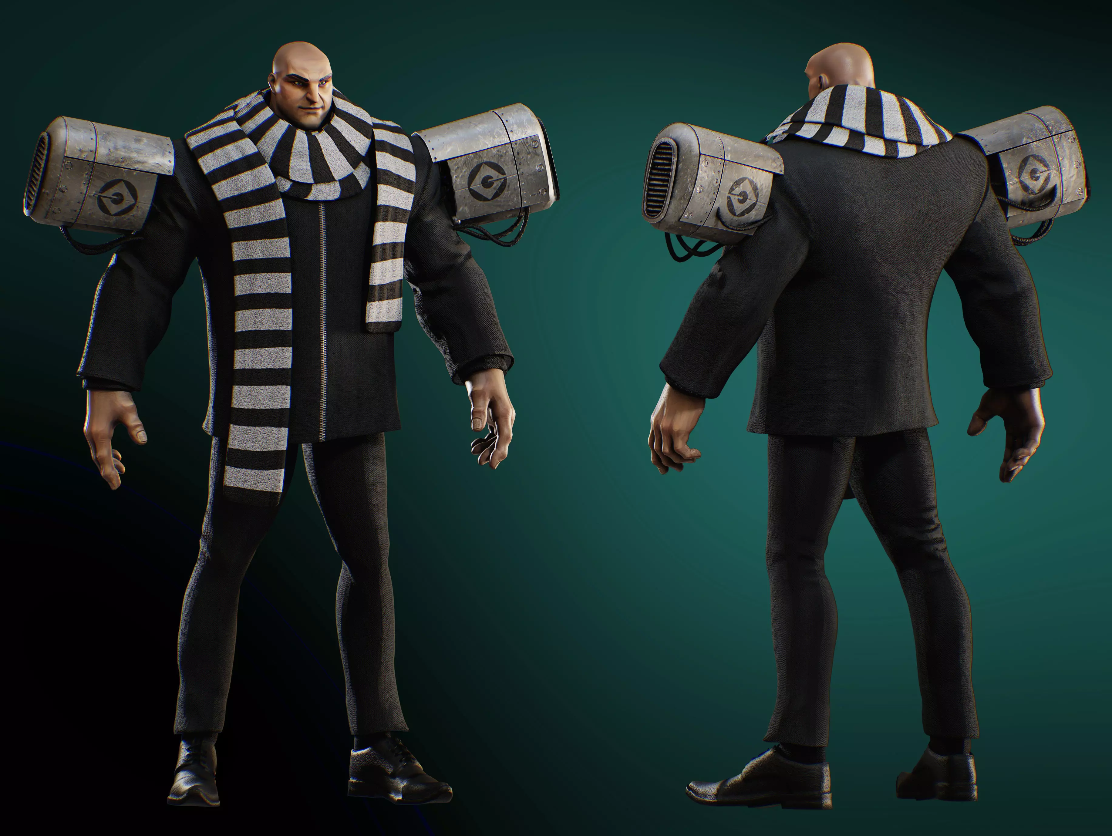 Reimagined Gru from Minions Low-poly 3D model