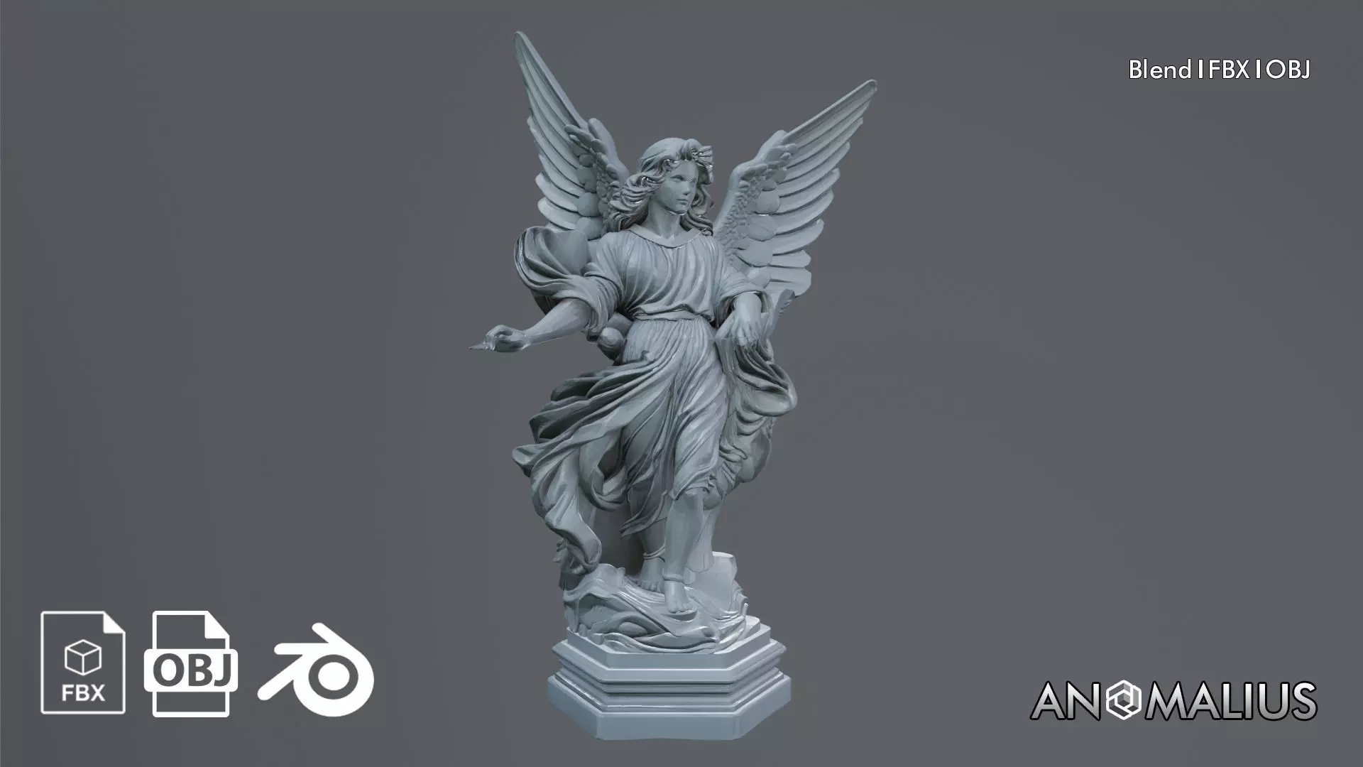 Angel statue 3D model