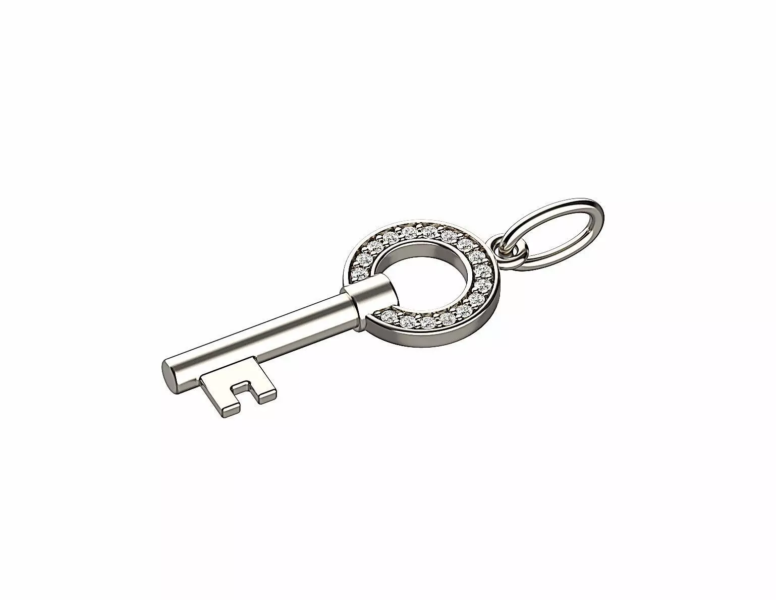 Small Modern T-Co Key Pendant 3D print model