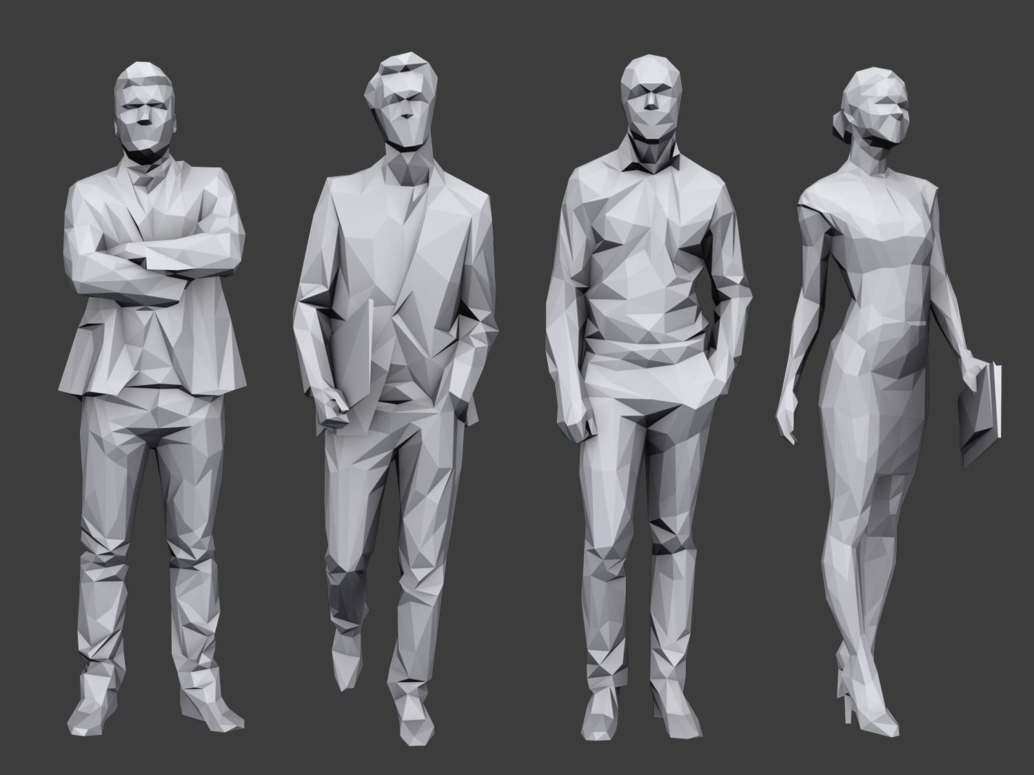 Lowpoly People Business Pack Low-poly 3D model