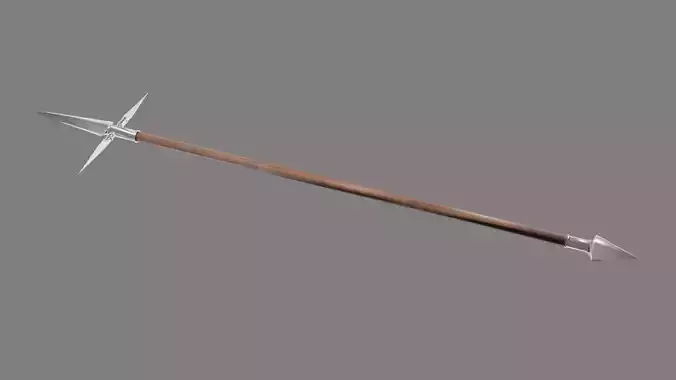 Stylized Triple Tip Spear Fantasy