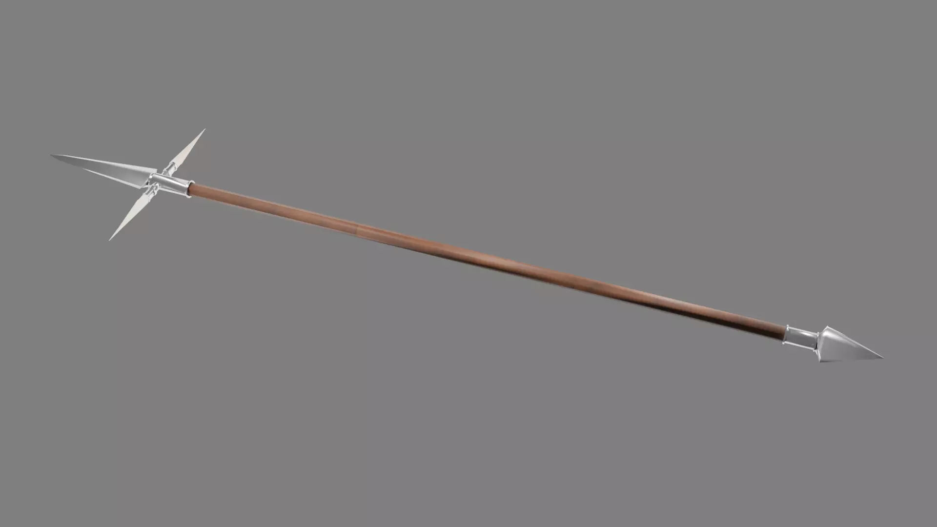 Stylized Triple Tip Spear Fantasy Low-poly 3D model