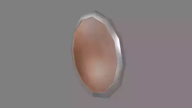 Stylized Round Shield Game Asset