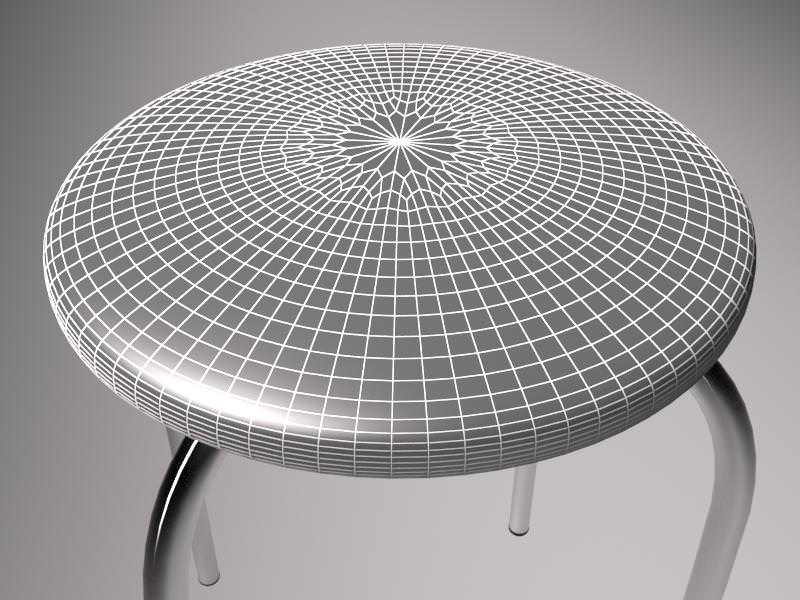 Bar stool 3D model_3