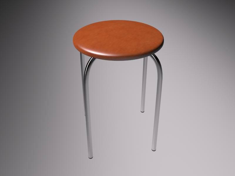 Bar stool 3D model_1