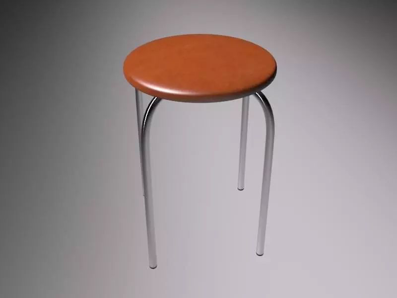 Bar stool 3D model_0