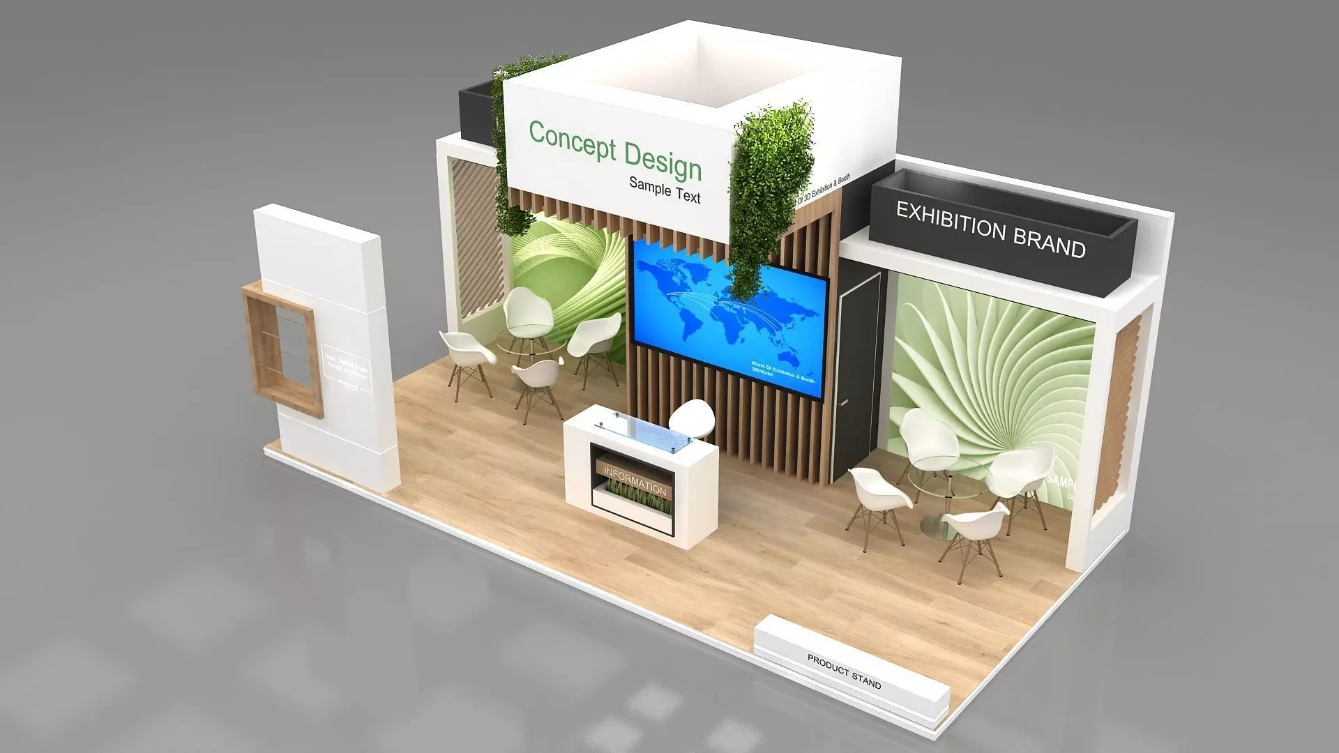 Exhibition booth stall 3D model