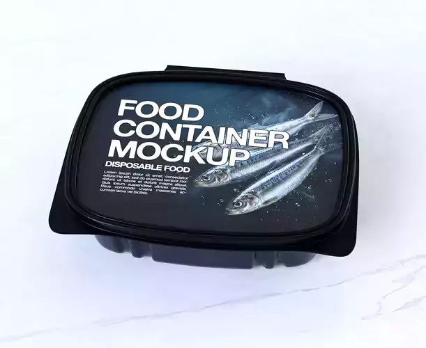 Food Container Packaging 3D model 4