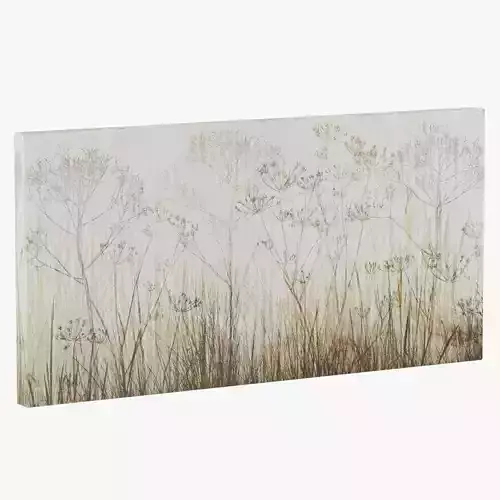 ATGR1486 Wildflowers Ivory Painting Print on Canvas