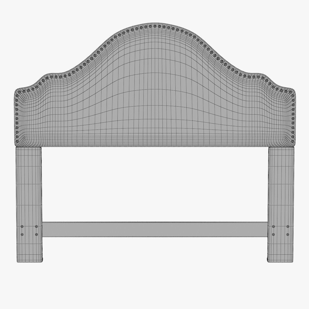 THRE2099 Clara Upholstered Headboard 3D model_6