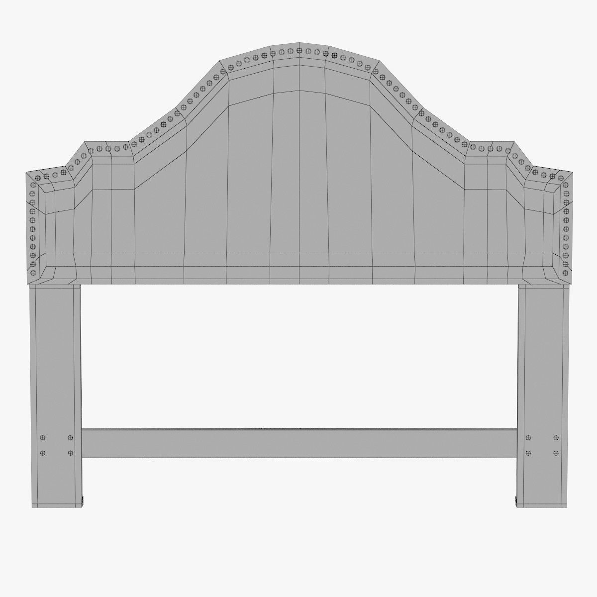 THRE2099 Clara Upholstered Headboard 3D model_5
