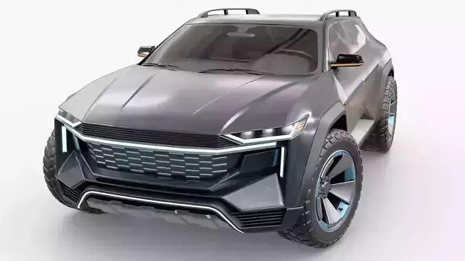 Generic SUV 00 3D model Low-poly 3D model 3