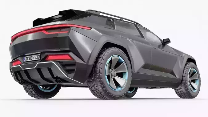 Generic SUV 00 3D model Low-poly 3D model 6