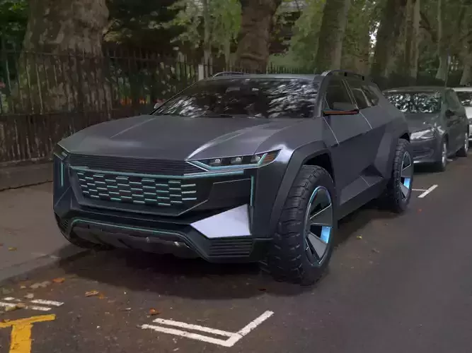 Generic SUV 00 3D model Low-poly 3D model 4