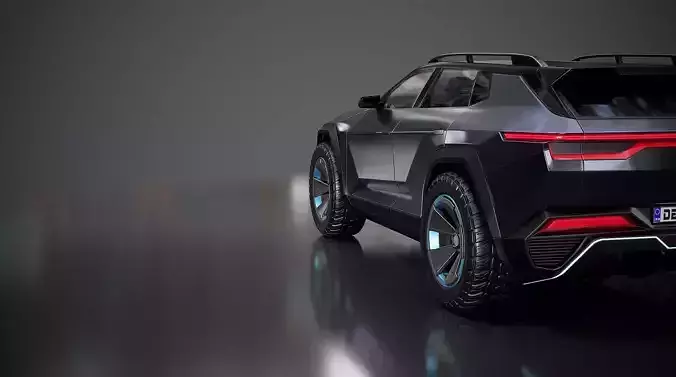Generic SUV 00 3D model Low-poly 3D model 5