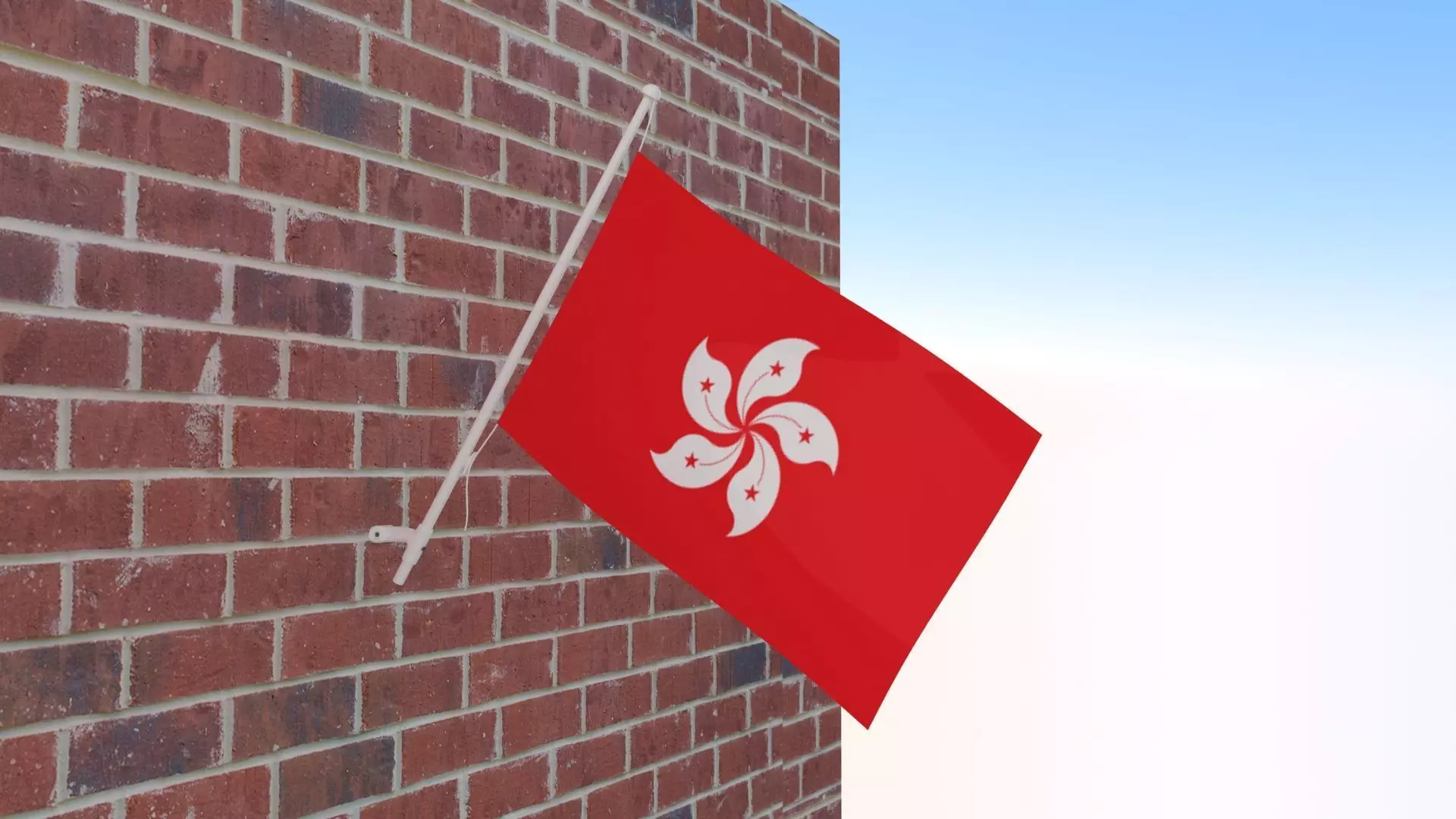 Flag of Hongkong 3D model