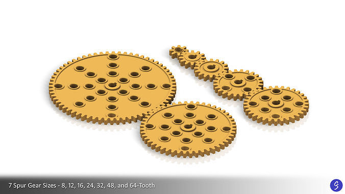 Spur Gear Collection 01 3D print model