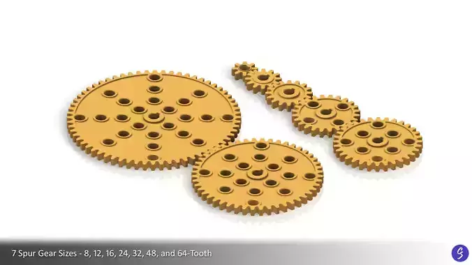Spur Gear Collection 01 3D print model