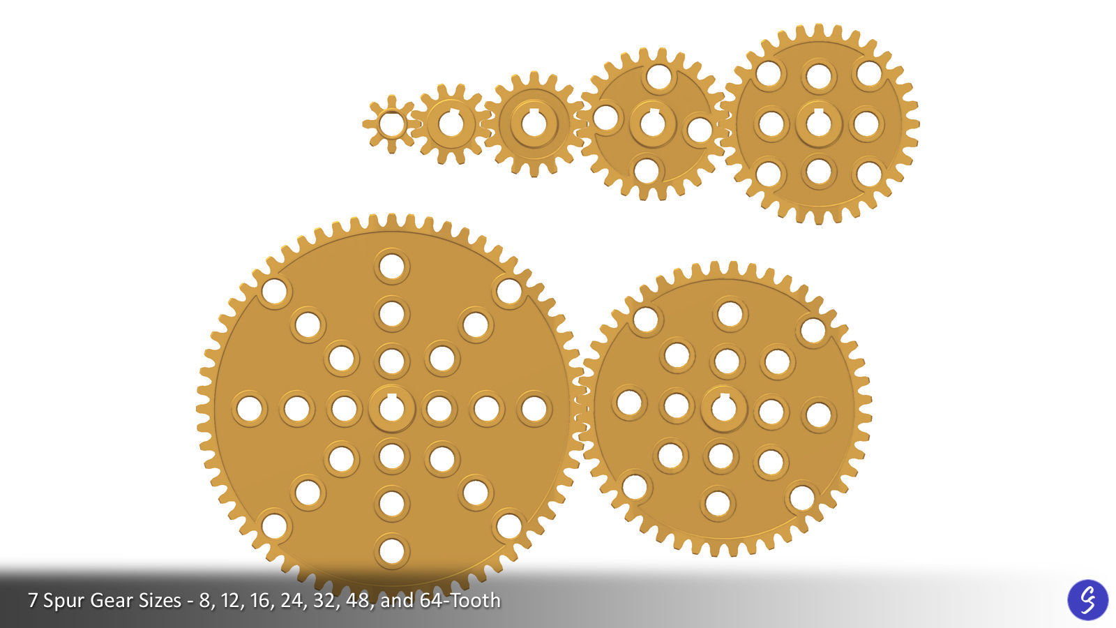 Spur Gear Collection 01 3D print model_1