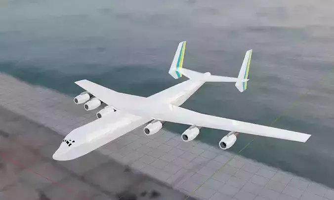 An-225 Style Super Heavy Cargo Plane Custom Soviet Jet