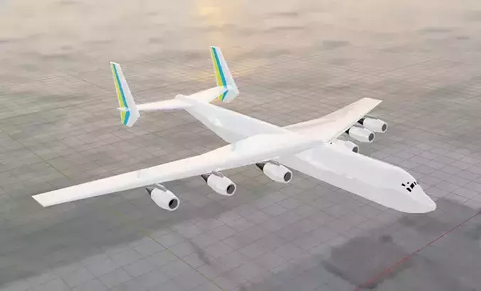 An-225 Style Super Heavy Cargo Plane Custom Soviet Jet