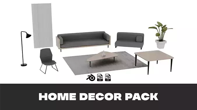 Home Decor Pack 3D model