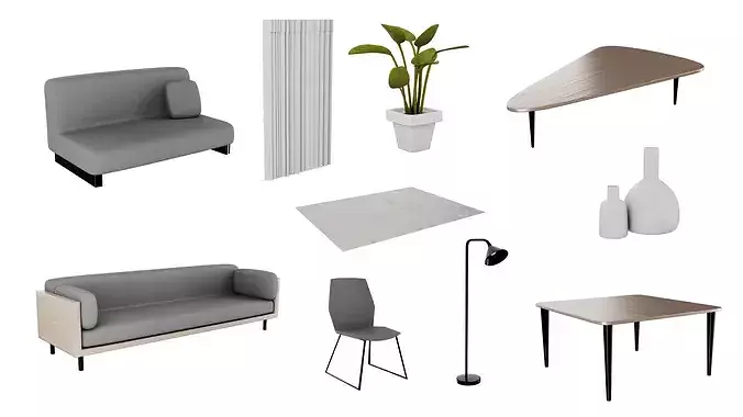 Home Decor Pack 3D model 3