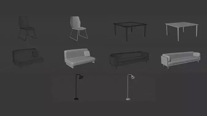 Home Decor Pack 3D model 5
